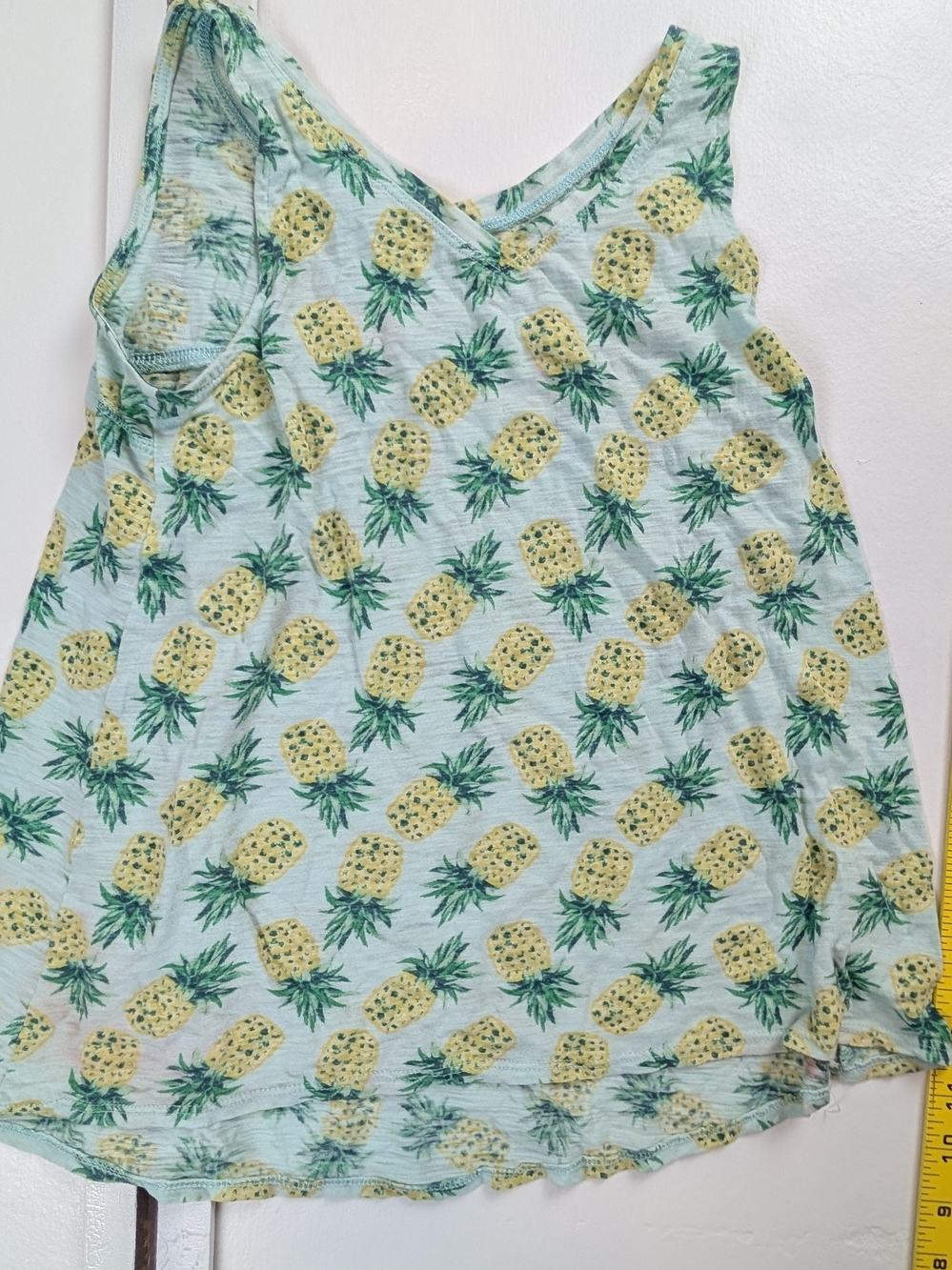 Old Navy Pineapple Print Tank Top - Light Blue & Yellow